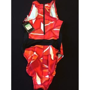 Alternative view of Nike Jagged Geo High Neck Tank - Red